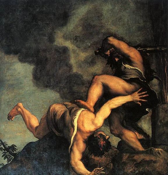 Cain and Abel - Tiziano Titian Vecellio