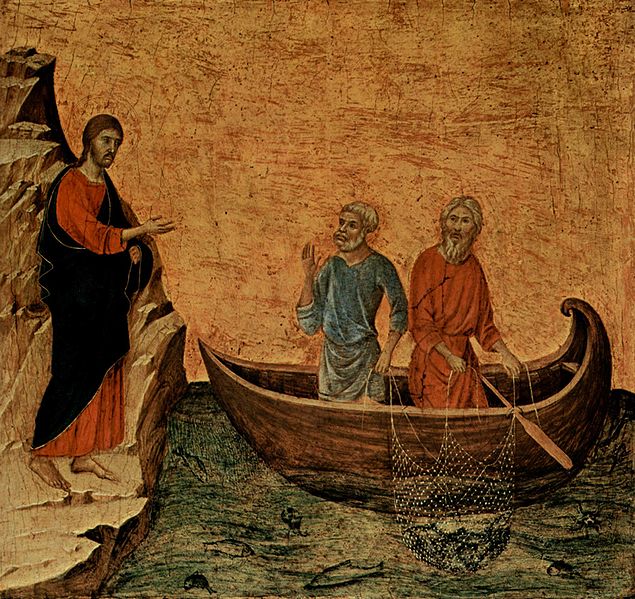 Calling of the Apostles Peter and Andrew - Duccio di Buoninsegna
