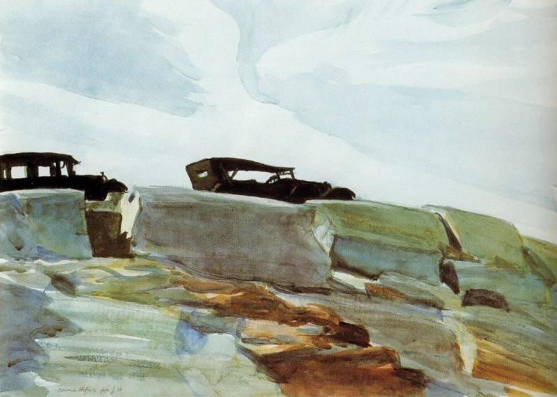 Cars and Rocks - Edward Hopper