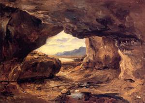 Cave in a Cliff near Granville - Theodore Rousseau