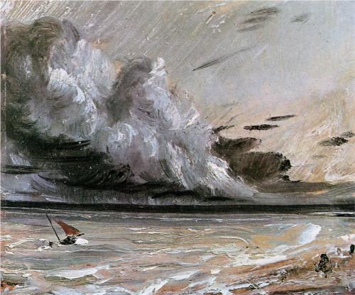 Coast Scene with Breaking Cloud - John Constable