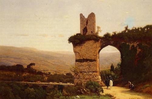 Commencement of the Galleria (Rome the Appian Way) - George Inness