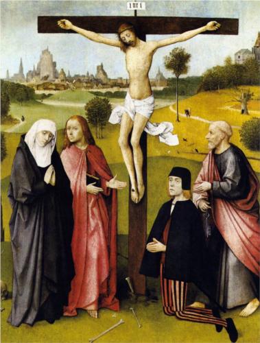 Crucifixion with a Donor - Hieronymus Bosch