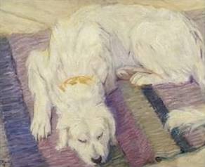Dog Lying Down - Franz Marc