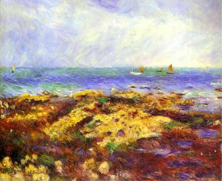 Ebbing Tide at Yport - Pierre Auguste Renoir