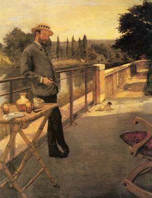 An Elegant Man On A Terrace - Henri Gervex