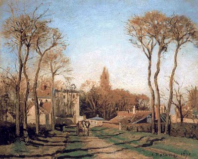Entrance to Voisins - Camille Pissarro