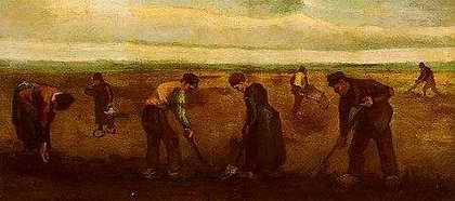 Farmers Planting Potatoes, Nuenen - Vincent van Gogh