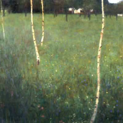 Farmhouse with Birches - Gustav Klimt