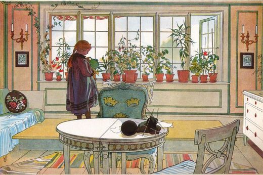 Flowers on the Windowsill - Carl Larsson