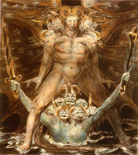 Great Red Dragon and the Beast from the Sea - William Blake