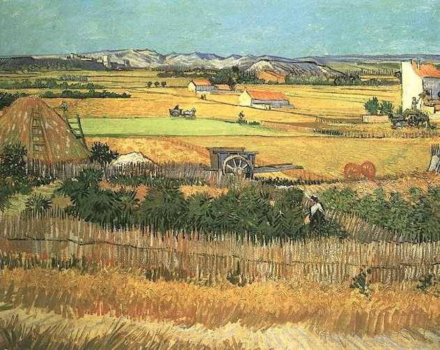 Harvest at La Crau - Vincent van Gogh
