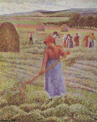 Haying at Eragny - Camille Pissarro