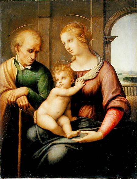 Holy Family (Virgin with the Beardless Joseph) - Raffaello Raphael Sanzio