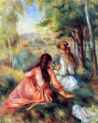 In the Meadow - Pierre Auguste Renoir