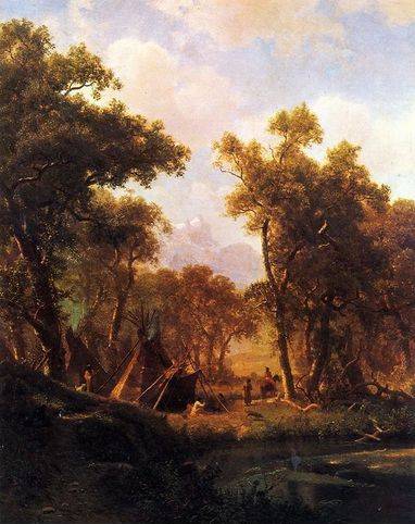 Indian Encampment, Shoshone Village - Albert Bierstadt