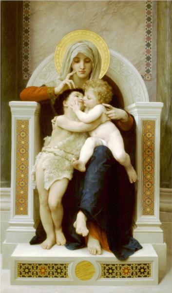 Infant Jesus and St Jean Baptist - William Adolphe Bouguereau