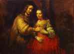 Isaac and Rebecca. (The Jewish Bride) - Rembrandt van Rijn