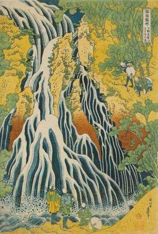 Kirifuri Waterfall at Mount Kurokami - Katsushika Hokusai