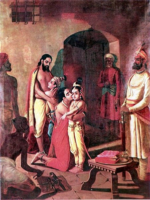 Krishna and Balarama - Raja Ravi Varma