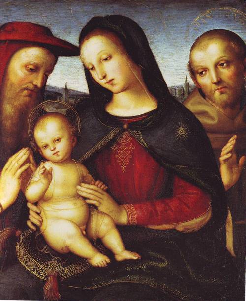 Madonna with the Christ Child Blessing - Raffaello Raphael Sanzio