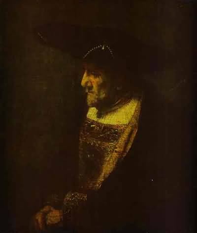 Man in the Hat Decorated with Pearls - Rembrandt van Rijn