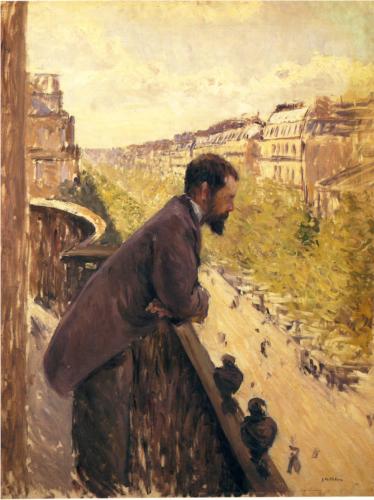 Man on the Balcony - Gustave Caillebotte