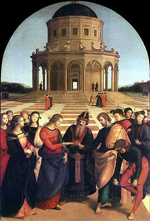 Marriage of the Virgin - Raffaello Raphael Sanzio