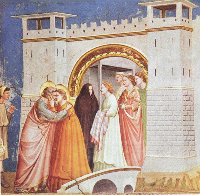 Meeting at the Golden Gate - Giotto di Bondone