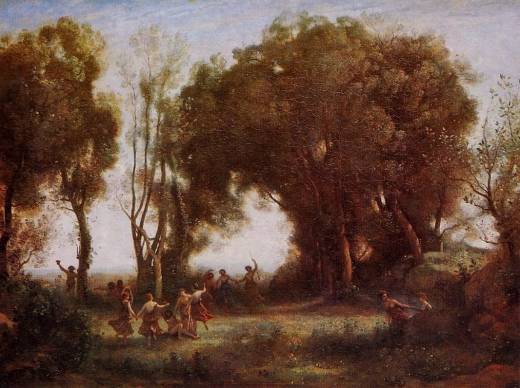 Nymphs - Jean Baptiste Camille Corot