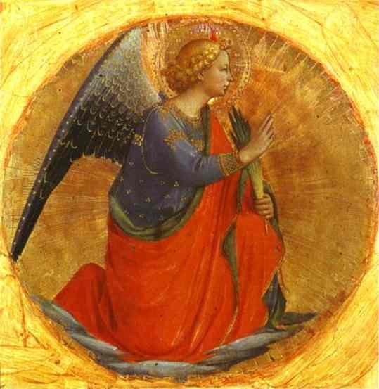 Perugia Triptych Angel of the Annunciation - Fra Angelico