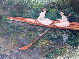 Pink Skiff - Claude Monet