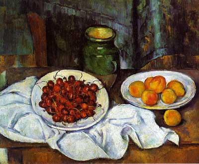Plate of Cherries - Paul Cezanne