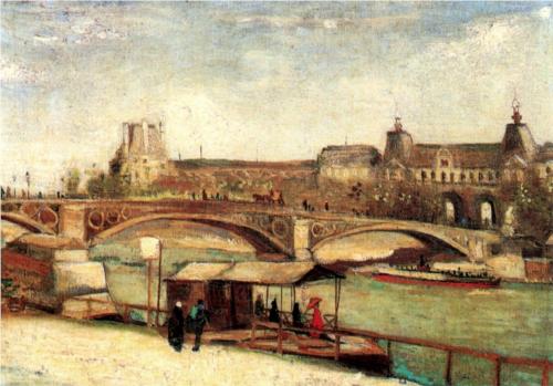 Pont du Carrousel and the Louvre - Vincent Van Gogh