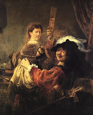 Prodigal Son in the Tavern (Rembrandt and Saskia) - Rembrandt van Rijn