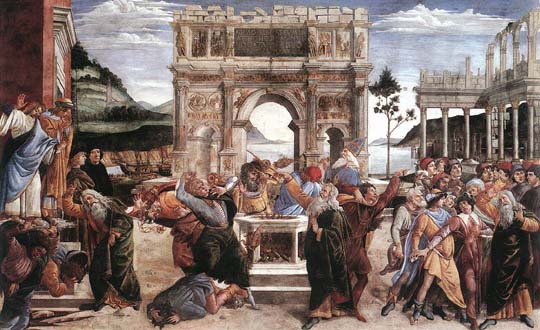 Punishment of Korah - Sandro Botticelli