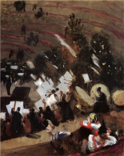 Rehearsal at the Cirque d'Hiver - John Singer Sargent