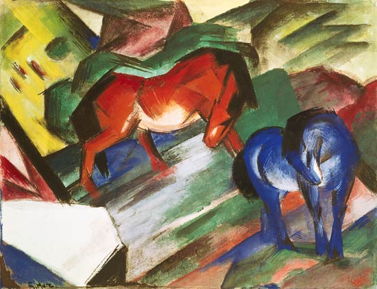 Rotes Und Blaues Pferd - Franz Marc