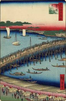 Ryogoku Bridge and the Great Riverbank - Ando Hiroshige
