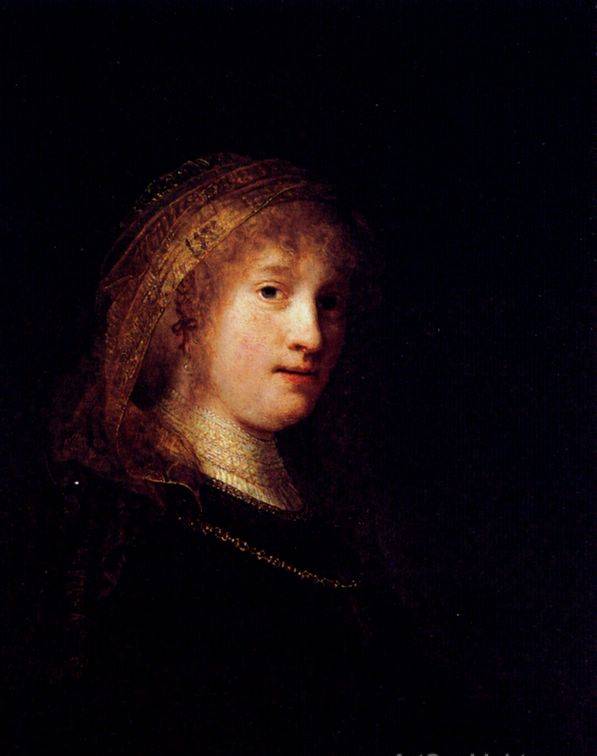Saskia van Uilenburgh, the Wife of the Artist - Rembrandt van Rijn