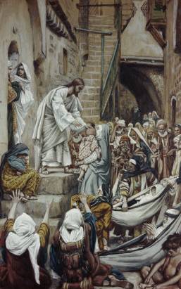 Sick Were Brought Out to Him in the Villages - James Tissot