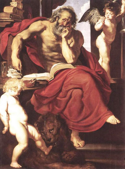 St. Jerome in His Hermitage - Peter Paul Rubens
