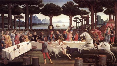 Story of Nastagio degli Onesti III - Sandro Botticelli