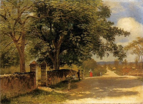 Street in Nassau - Albert Bierstadt