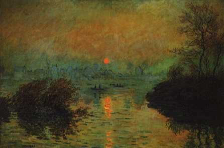 Sunset on the Seine Winter Effect - Claude Monet