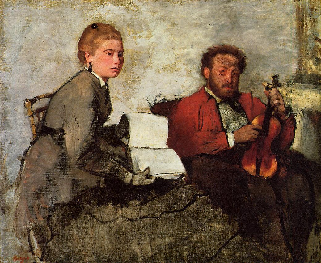 Violinist & Young Woman - Edgar Degas