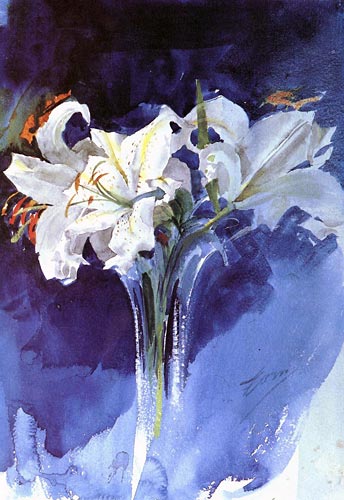 Vita Liljor (White Lilies) - Anders Zorn