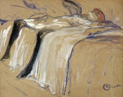 Woman Lying on Her Back - Henri de Toulouse Lautrec