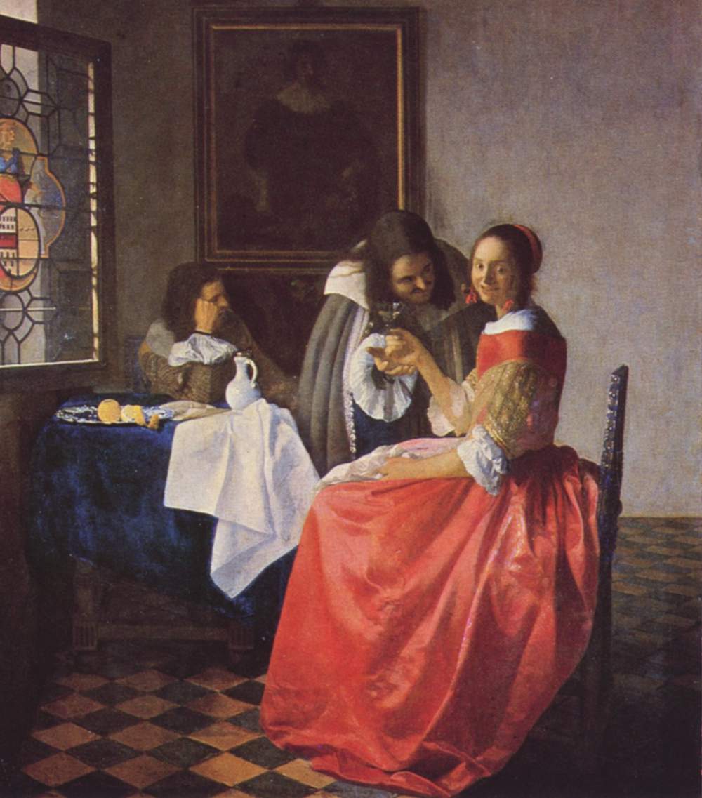 Woman and Two Men - Jan Vermeer van Delft