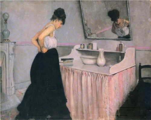 Woman at a Dressing Table - Gustave Caillebotte